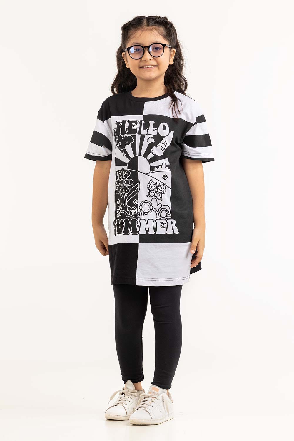 Junior Girl White And Black