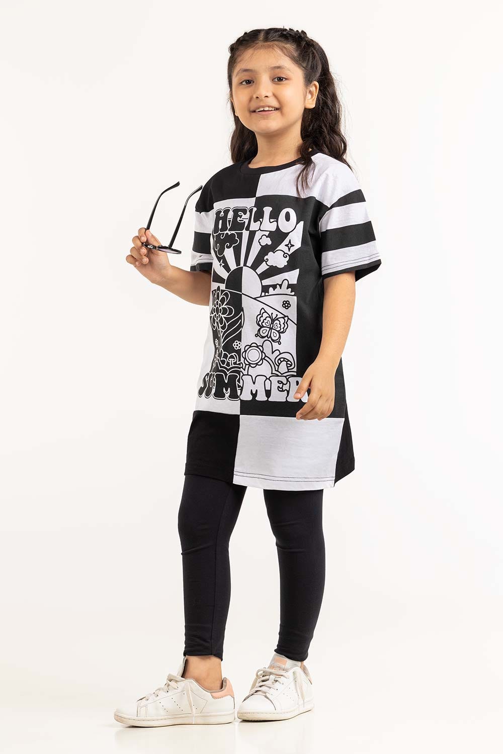 Junior Girl White And Black