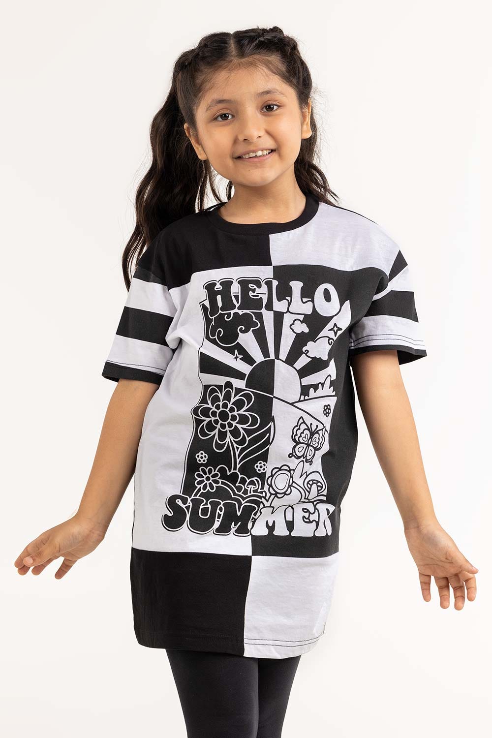 Junior Girl White And Black