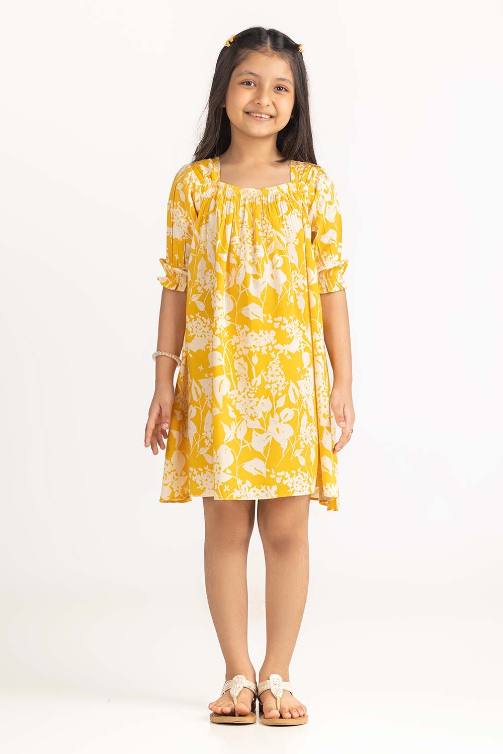 Junior Girl Yellow Dress