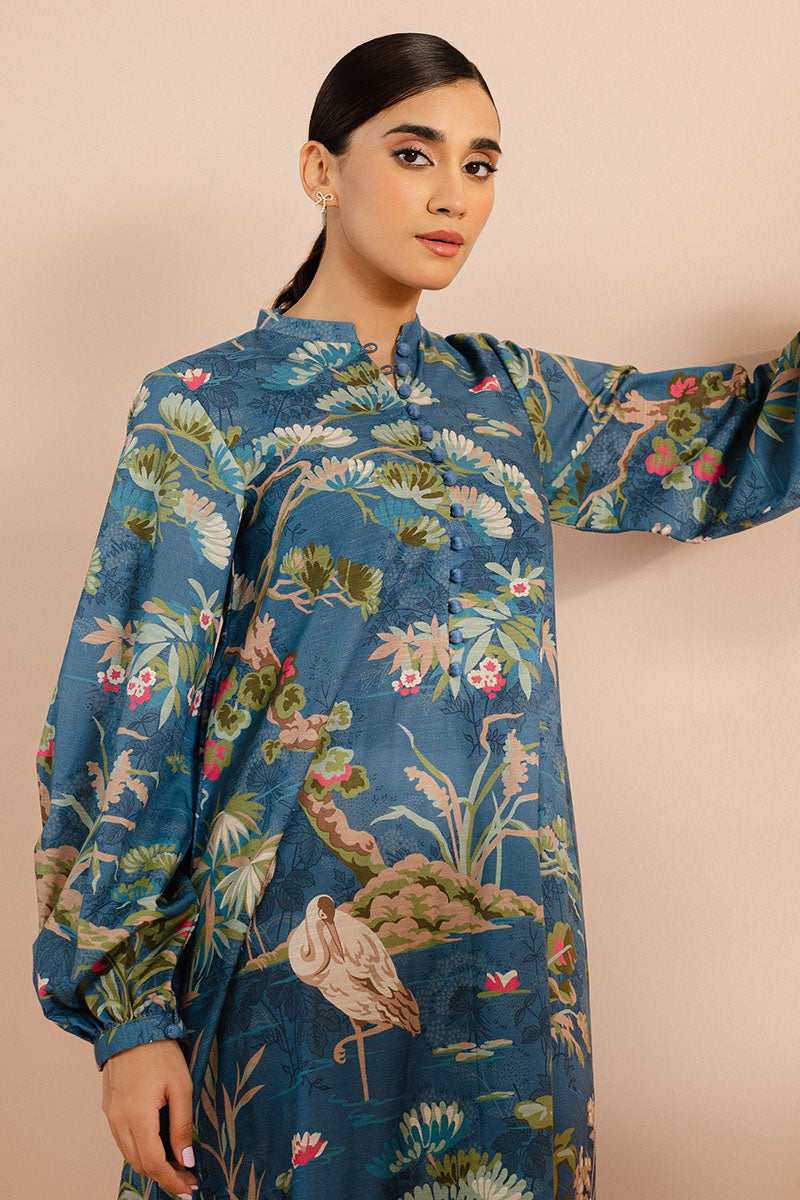 Blooming Revels Printed Khaddar Shirt