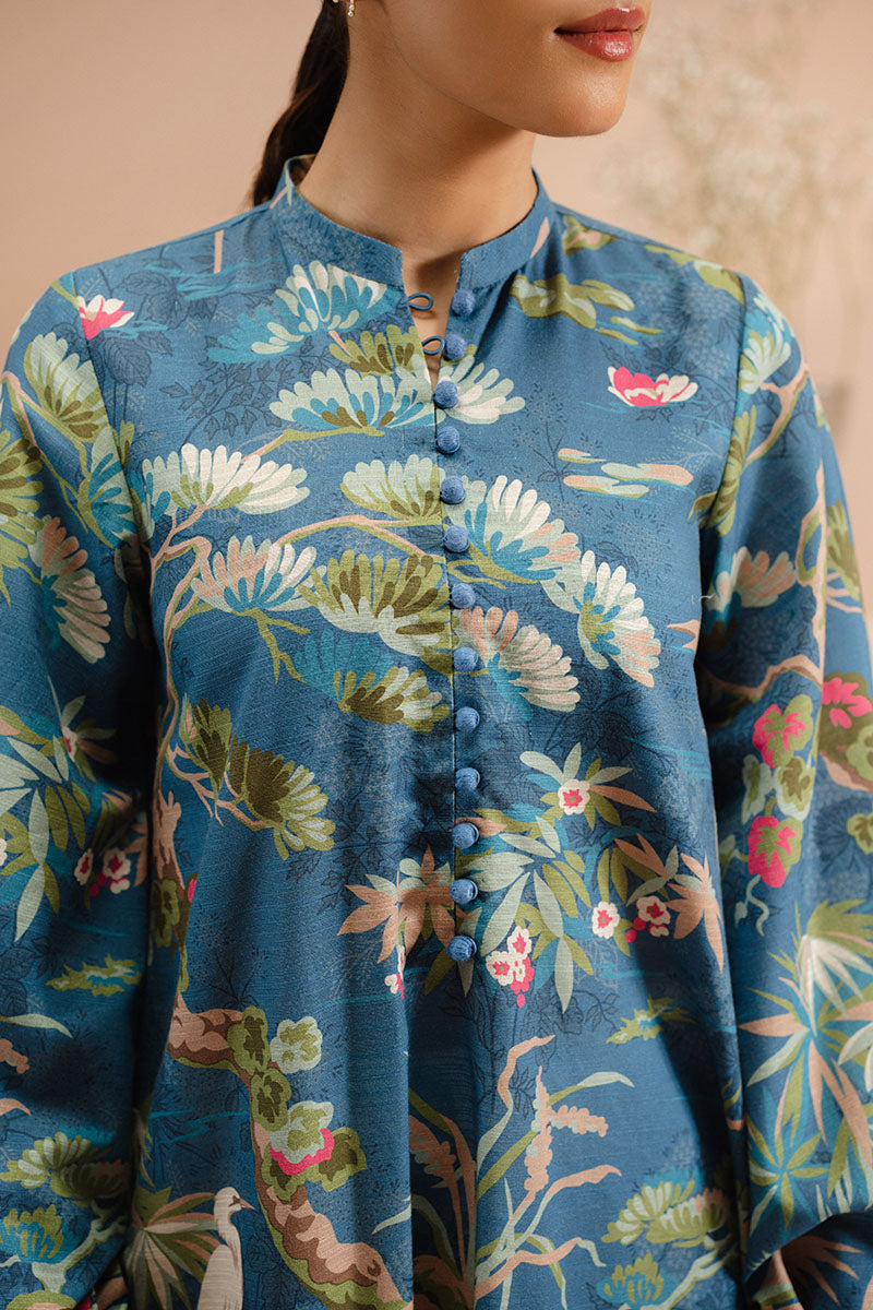 Blooming Revels Printed Khaddar Shirt