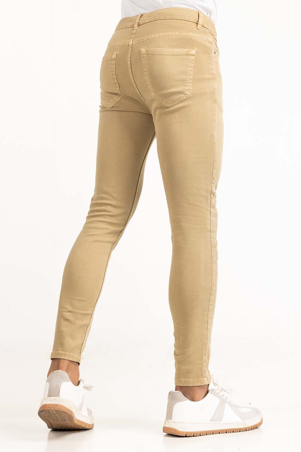 Khaki Basic Casual Trouser