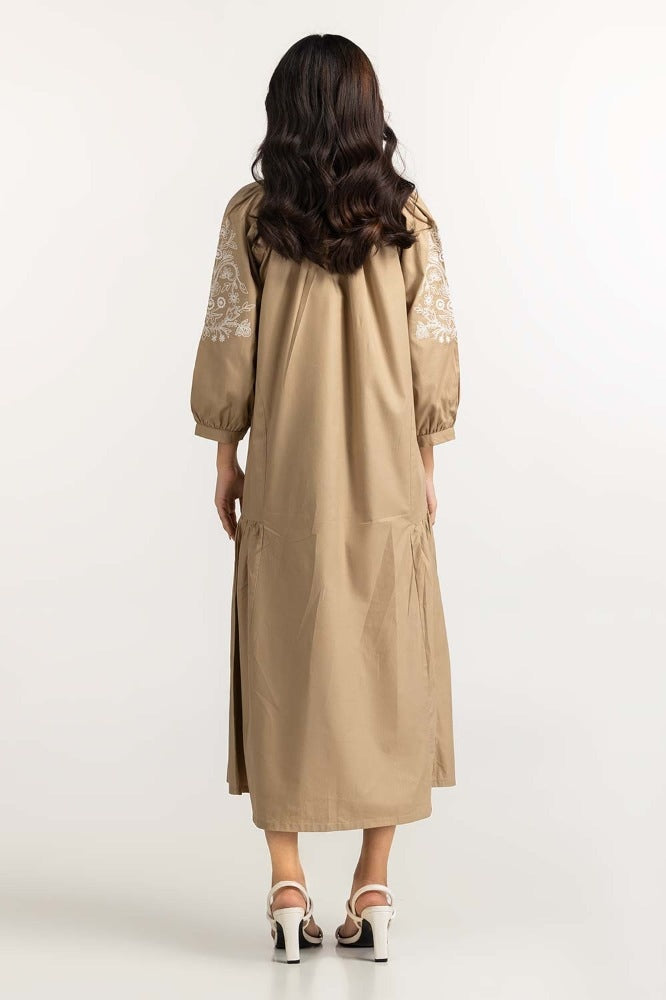 Khaki Basic Dress
