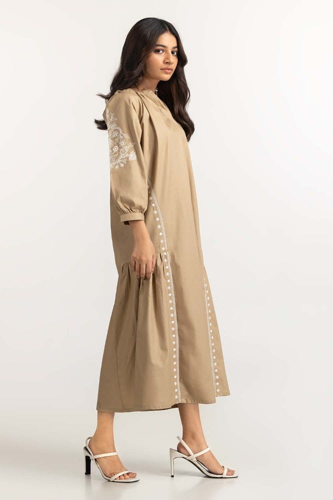 Khaki Basic Dress