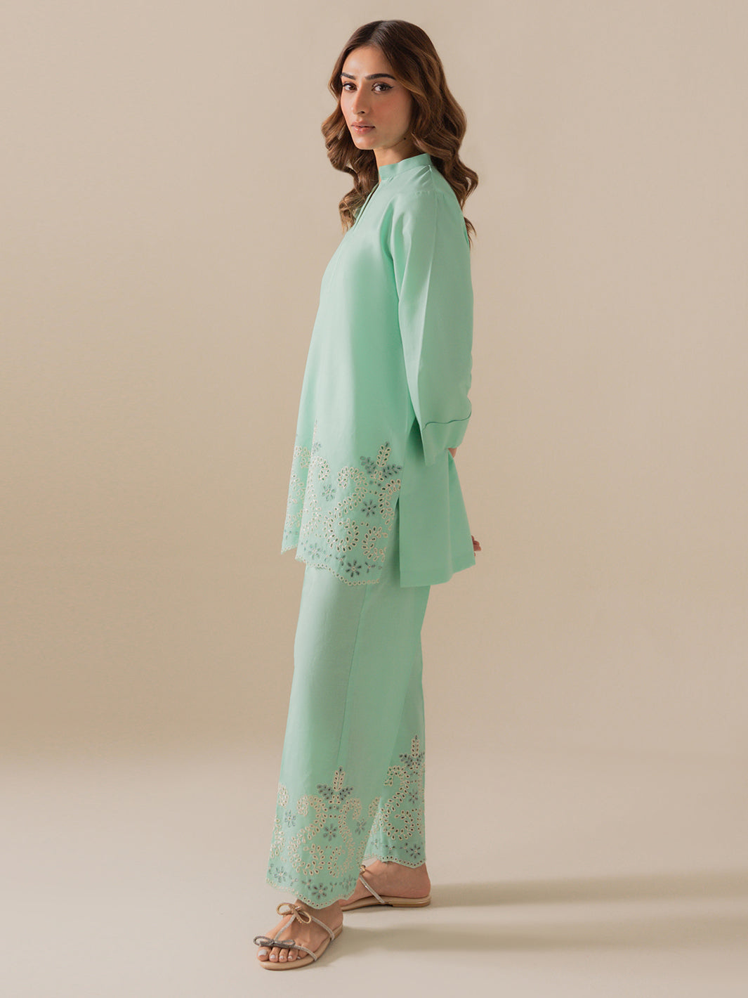 SEAFOAM - SLD03-25- 2Pc Embroidered Set