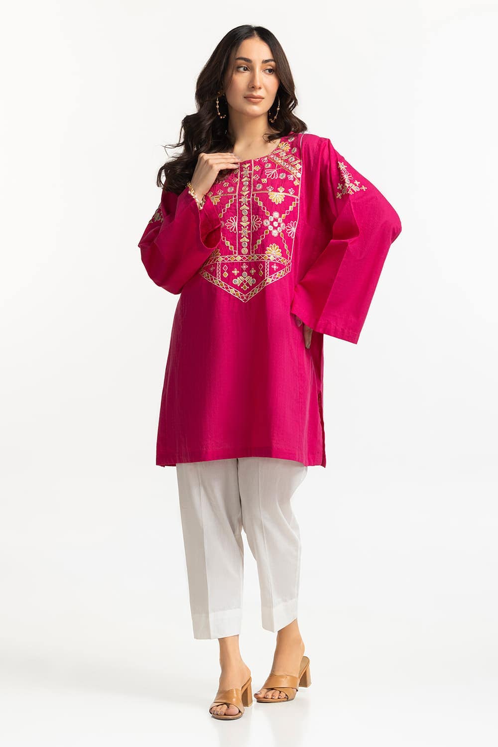 Chambray Embroidered Shirt
