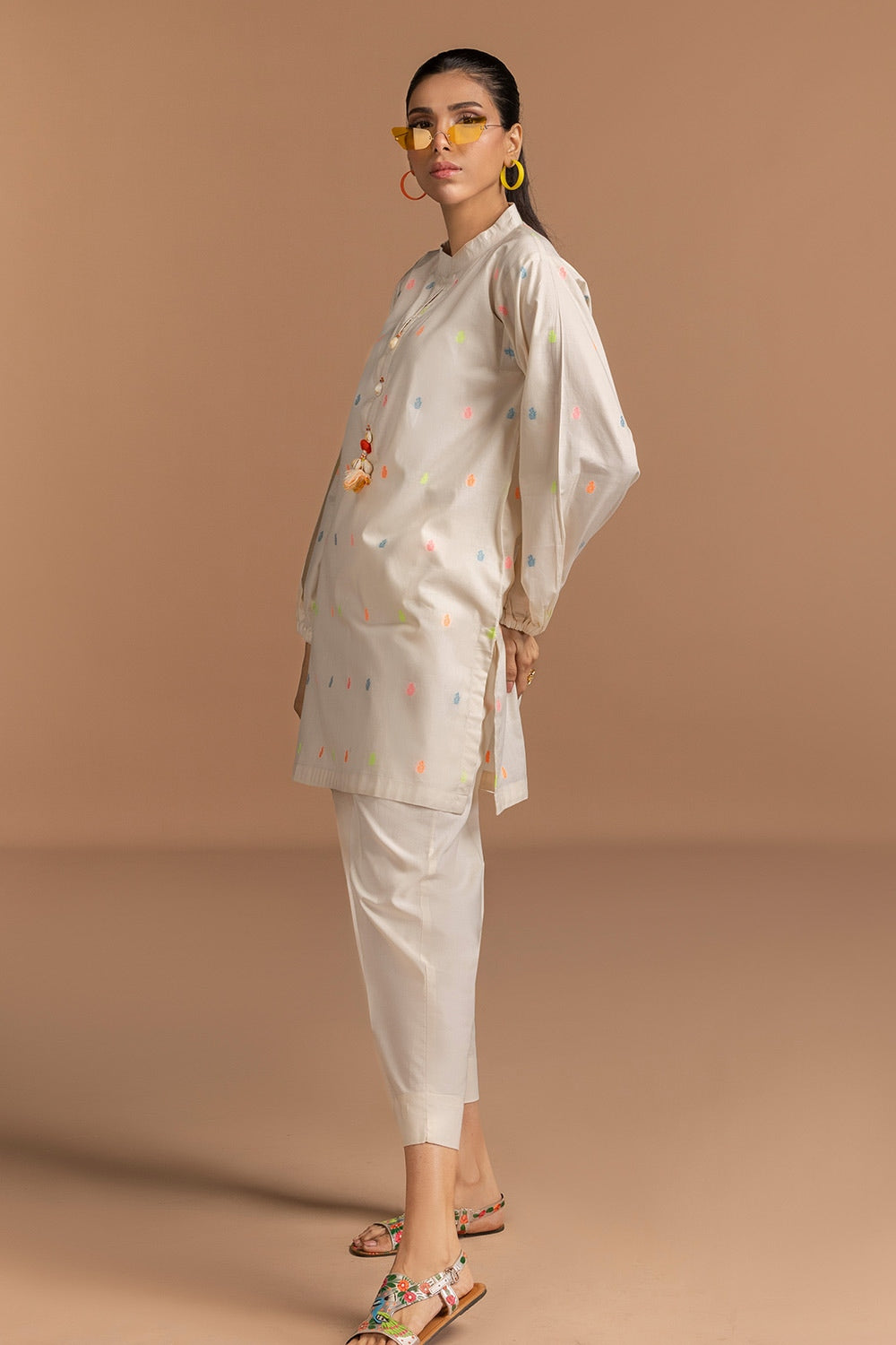 Jacquard Embellished Tunic