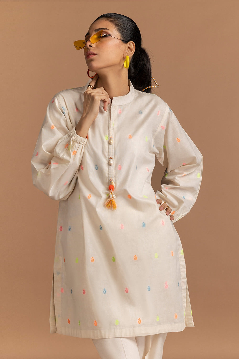 Jacquard Embellished Tunic