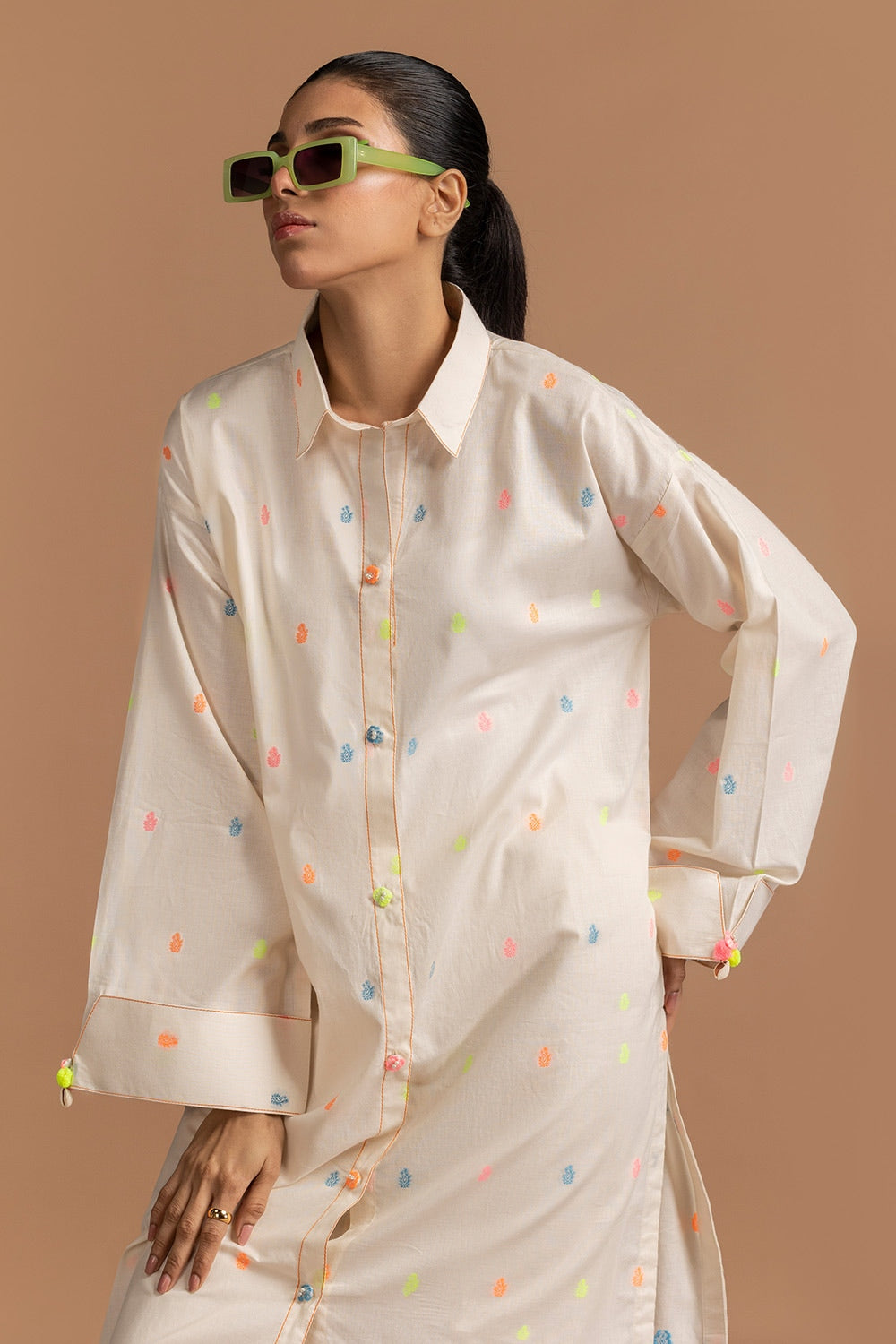 Jacquard Embellished Shirt