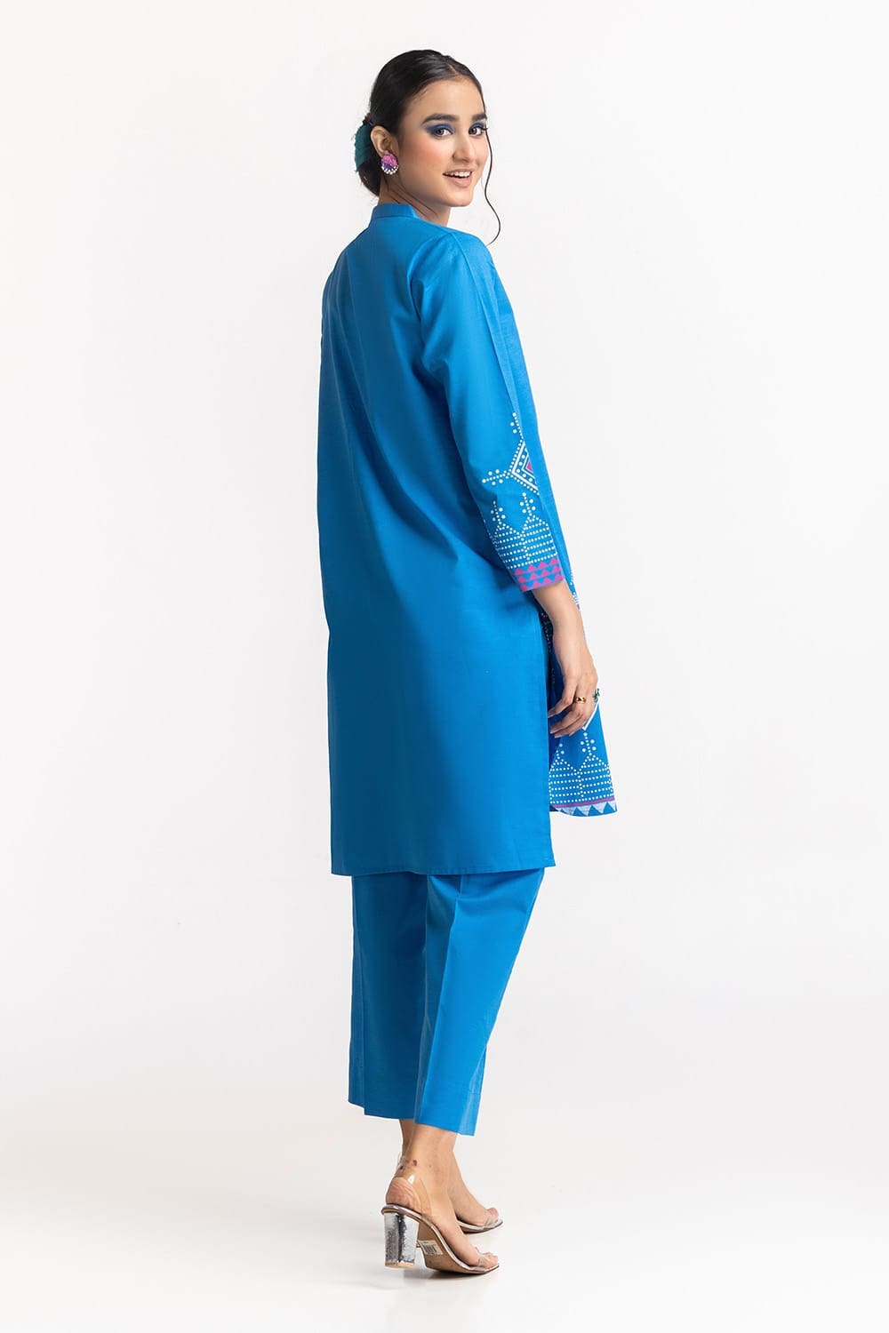 Chambray Block Printed Co-Ord Set