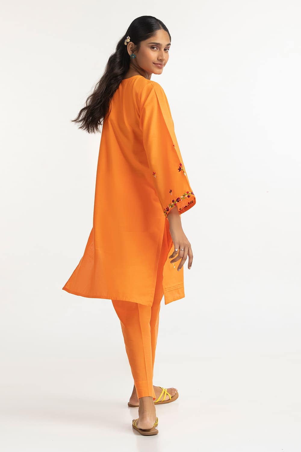 Paper Cotton Embroidered Co-Ord Set
