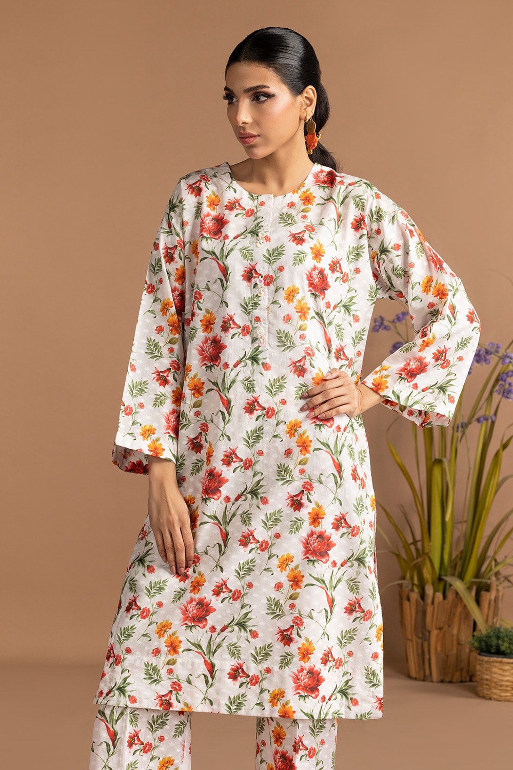Dobby Printed Co-Ord Set - W-AP-24-401986