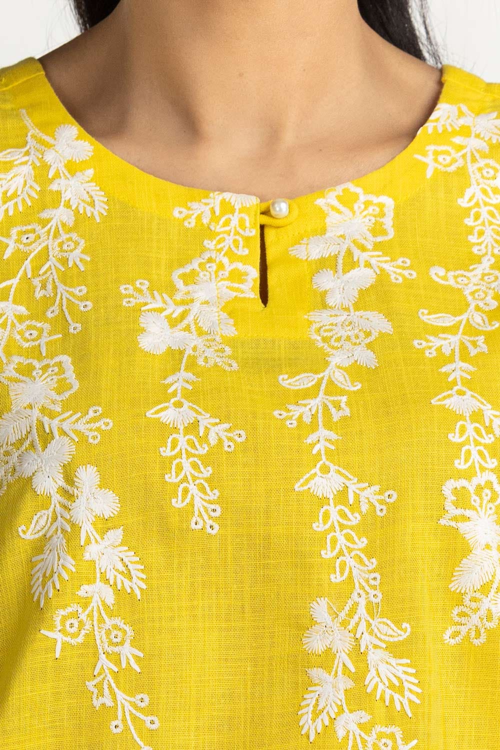 Cotton Slub Embroidered Co-Ord Set