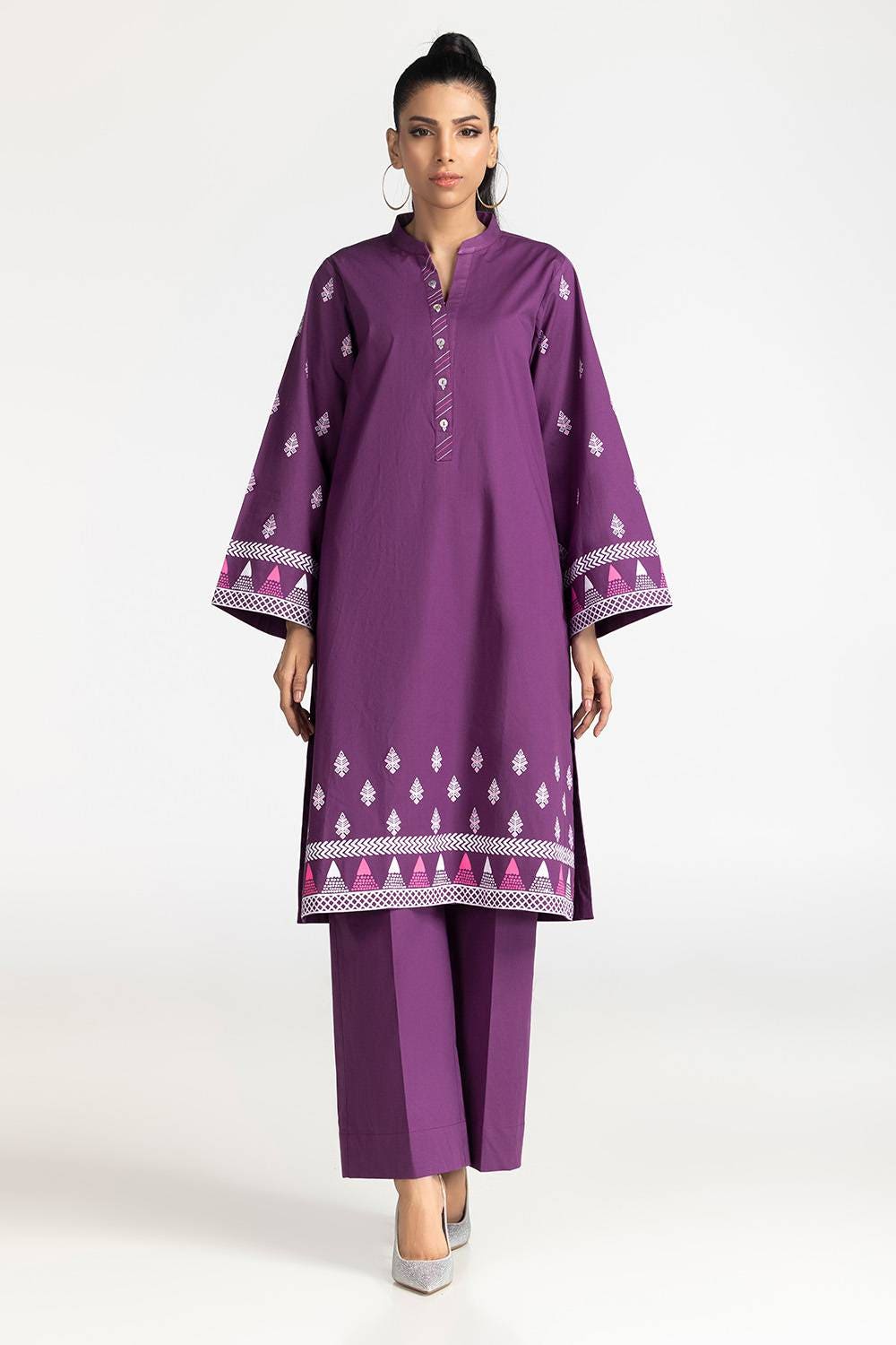 Yarn Dyed Block Printed Shirt And Dyed Trouser