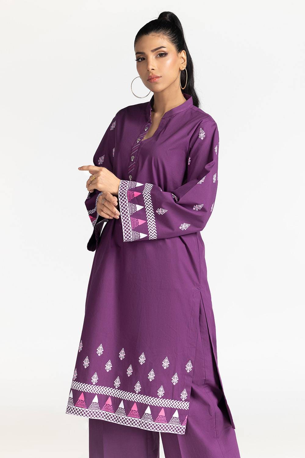 Yarn Dyed Block Printed Shirt And Dyed Trouser