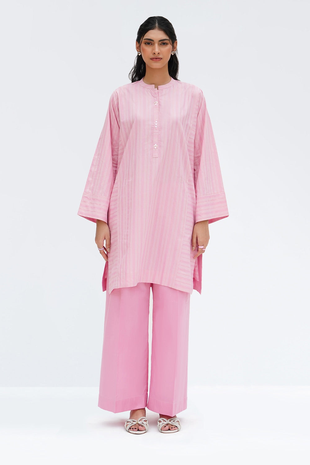 Lurex Embellished Shirt And Trouser