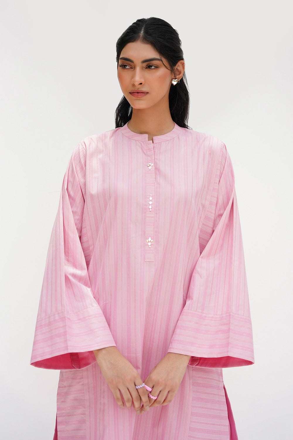Lurex Embellished Shirt And Trouser