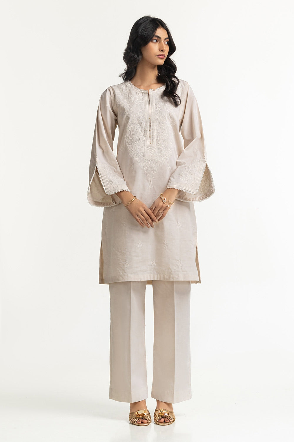 Yarn-dyed Embroidered Co-Ord Set