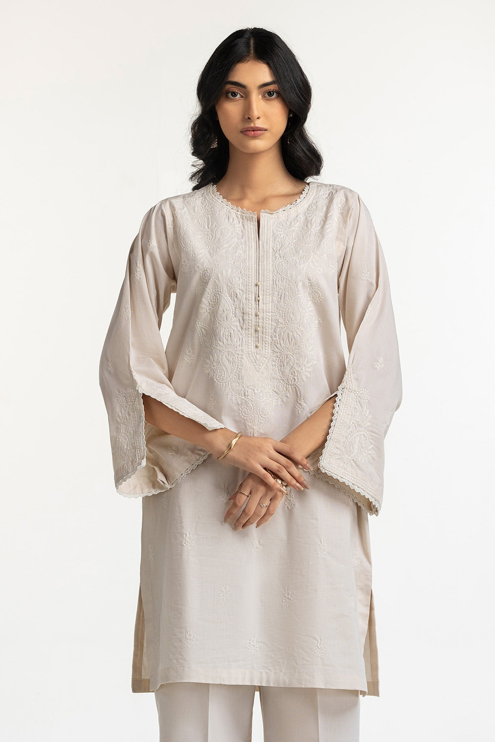Yarn-dyed Embroidered Co-Ord Set