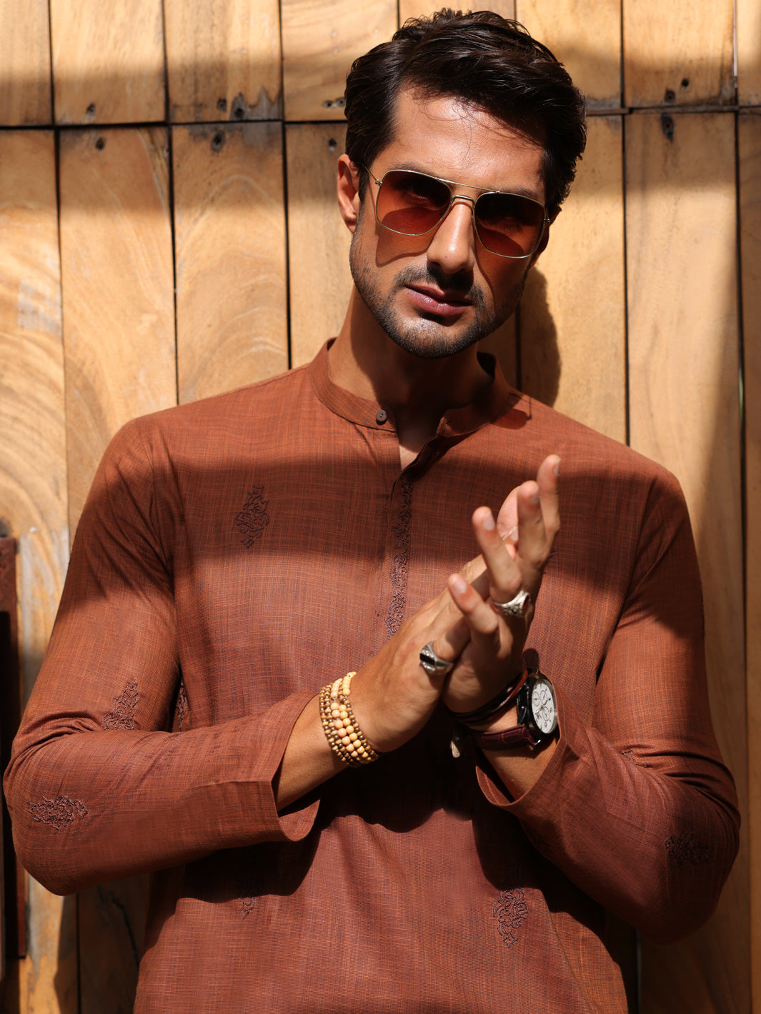 Rust Cotton Kurta Trouser - AL-KT-2931