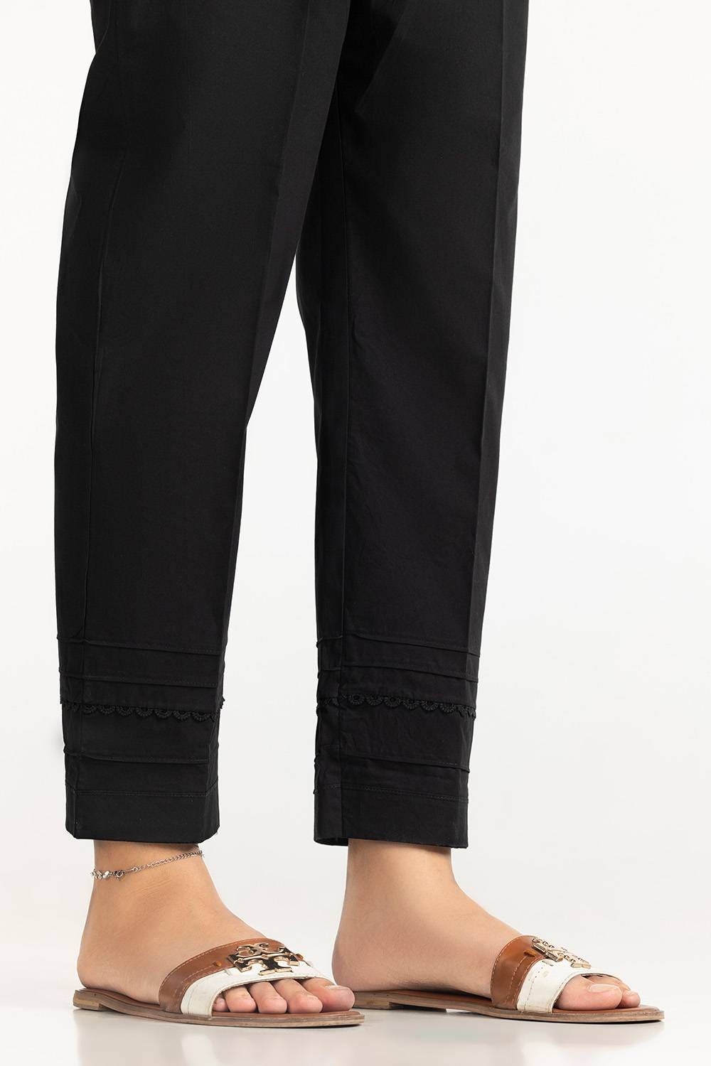 Black Cambric Embellished Trouser