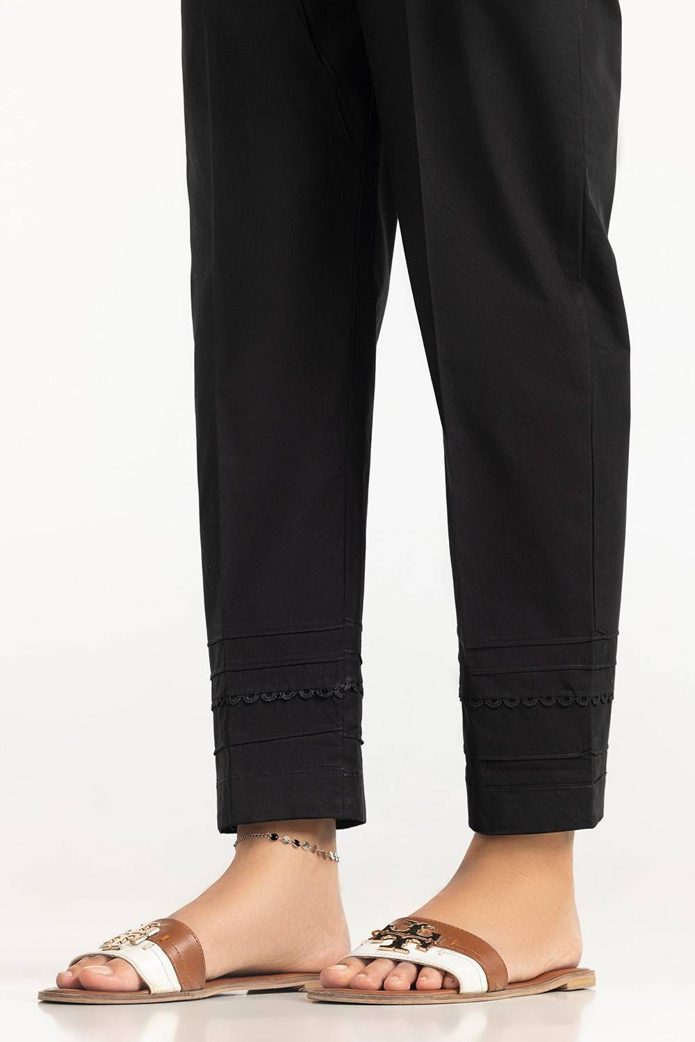Black Cambric Embellished Trouser