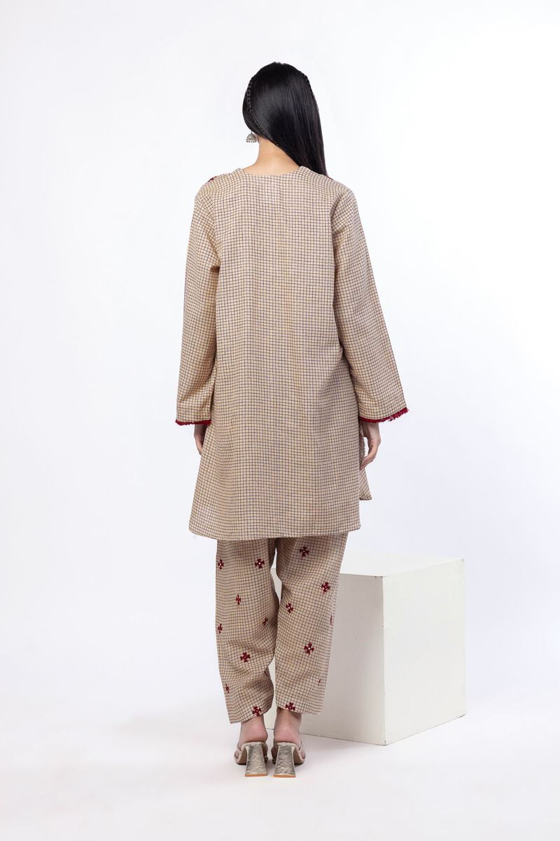 Buy Fabrics 2 Piece | Top and Bottom | 3000.00 PKR | KW51B-VG_MULTI | Khaadi Pakistan