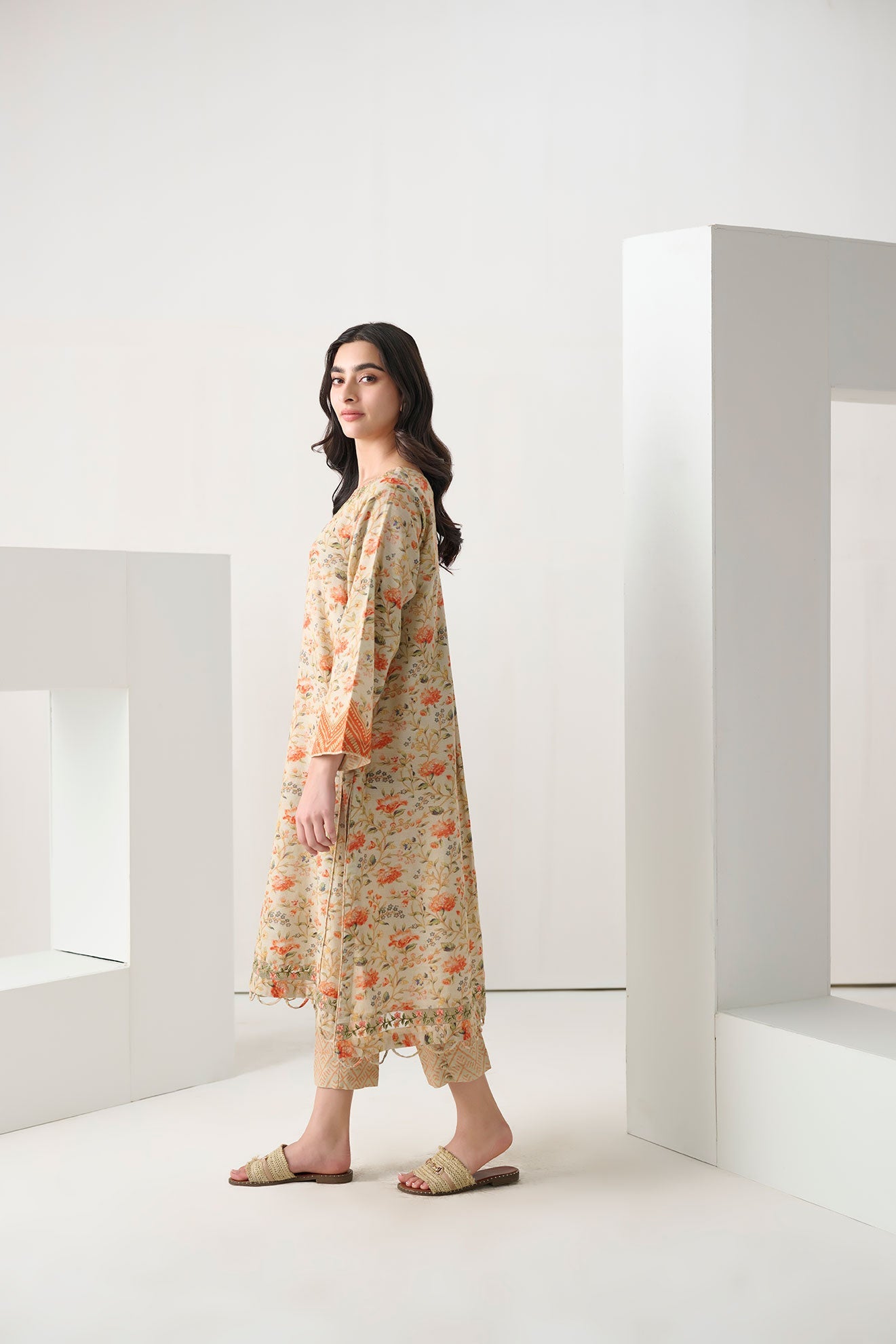 3 Piece Embroidered Organza Suit