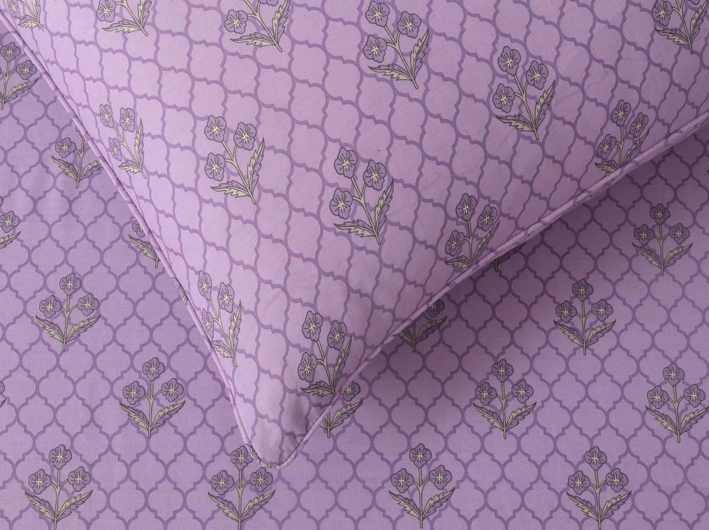 Lavender Bloom T-150 Bed Sheet Set