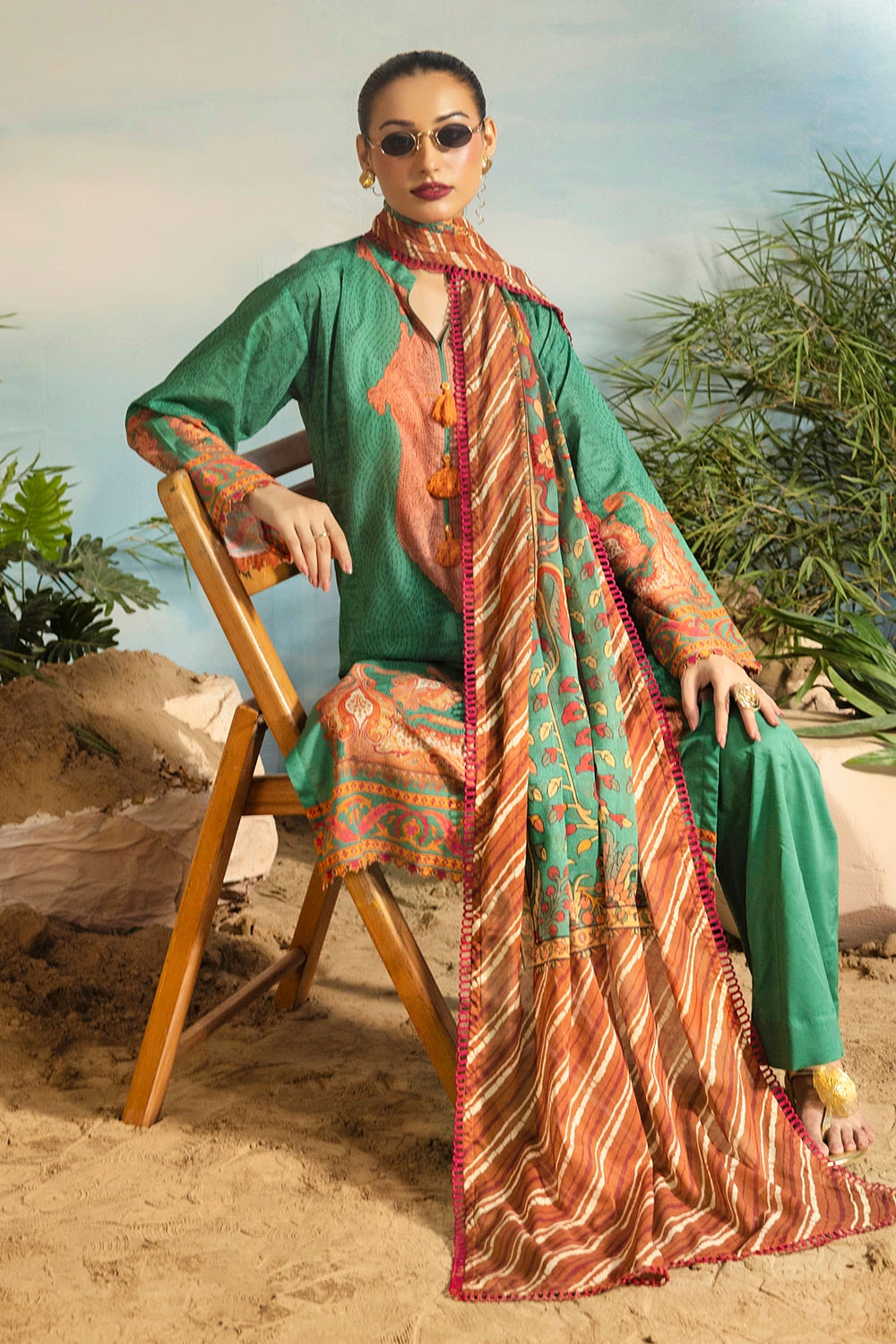 3 Piece Unstitched Printed Lawn Suit
