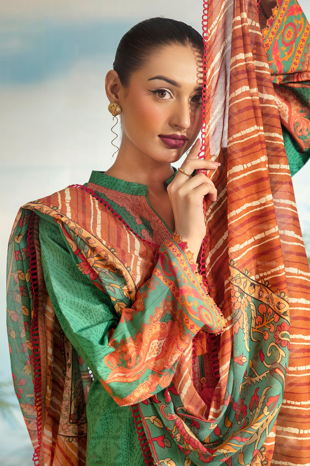 3 Piece Unstitched Printed Lawn Suit