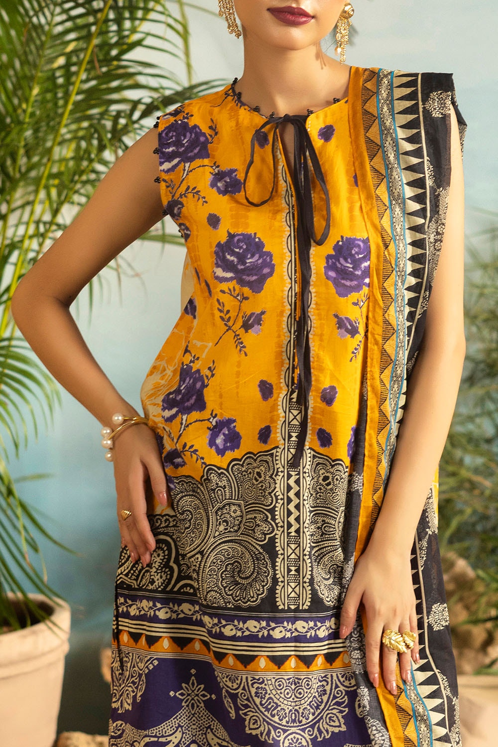 3 Piece Unstitched Printed Lawn Suit