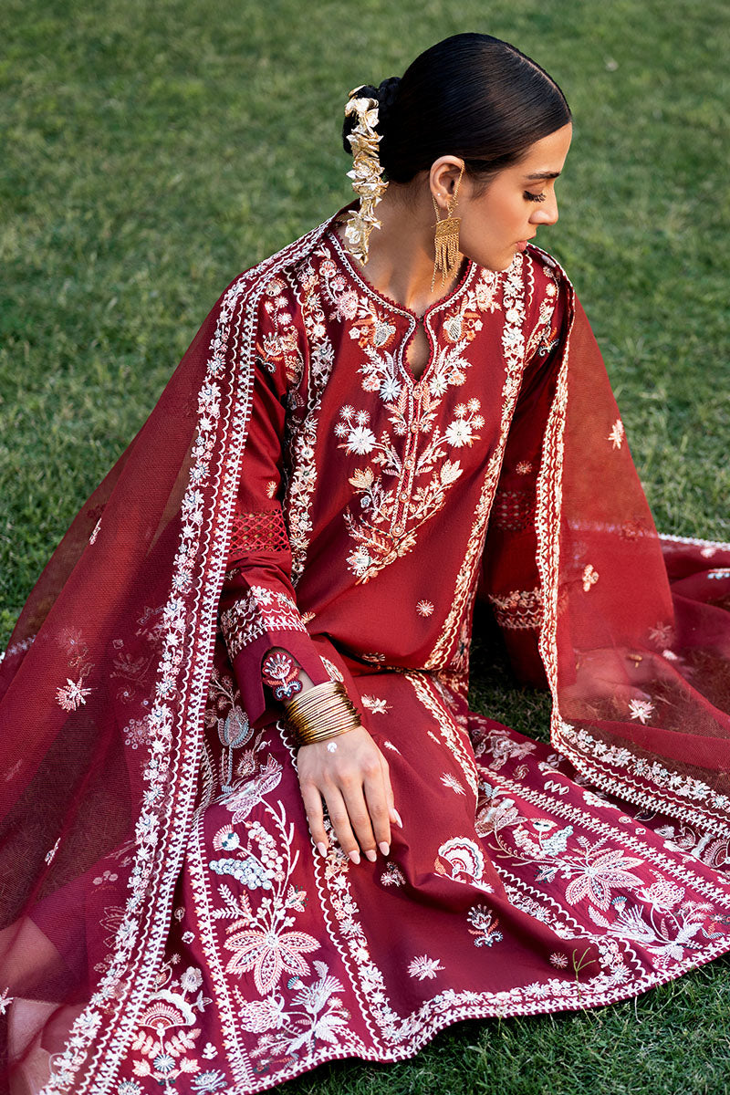 ROUGE ZEST-3PC EMBROIDERED LAWN SUIT (RTS)