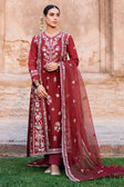 ROUGE ZEST-3PC EMBROIDERED LAWN SUIT