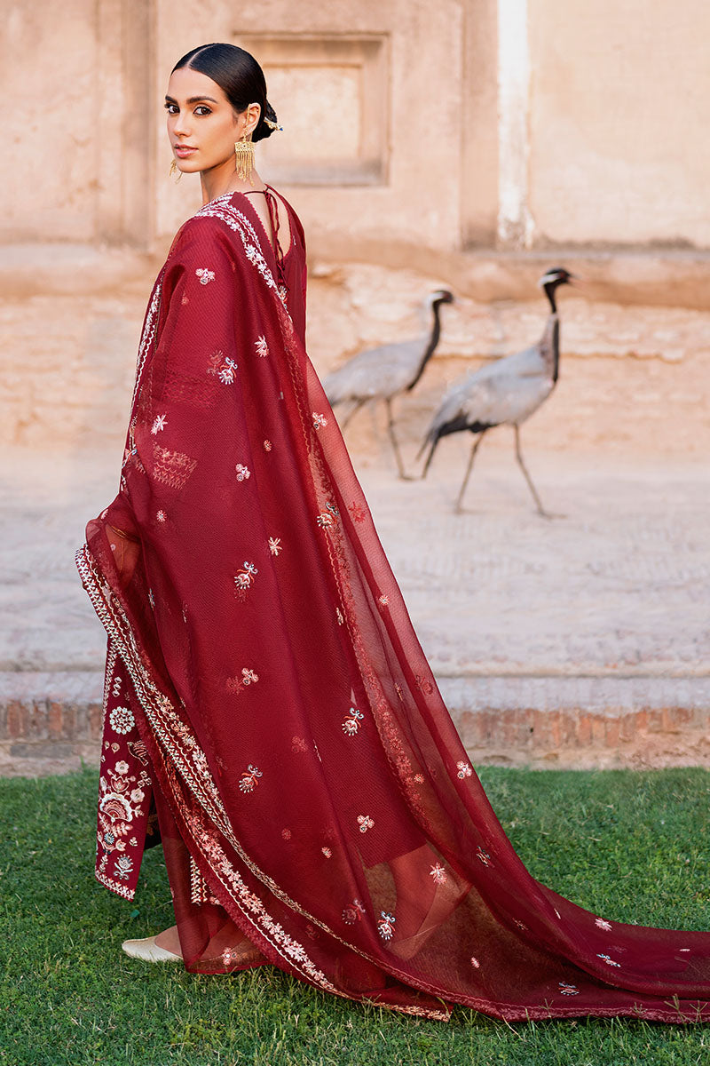 ROUGE ZEST-3PC EMBROIDERED LAWN SUIT (RTS)
