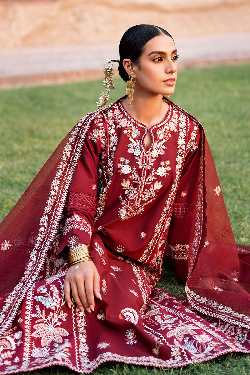 ROUGE ZEST-3PC EMBROIDERED LAWN SUIT (RTS)