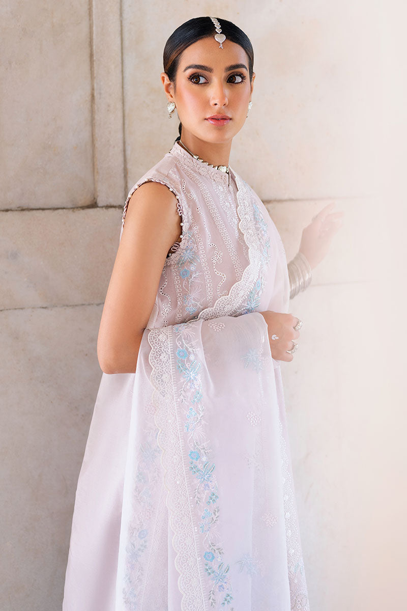 HUSHED MAUVE-3PC EMBROIDERED LAWN SUIT