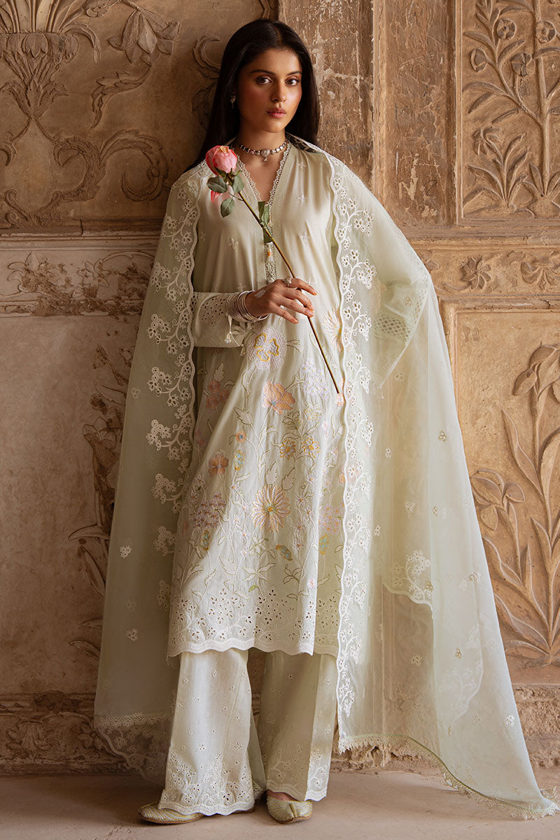AQUA SERENITY-3PC EMBROIDERED LAWN SUIT