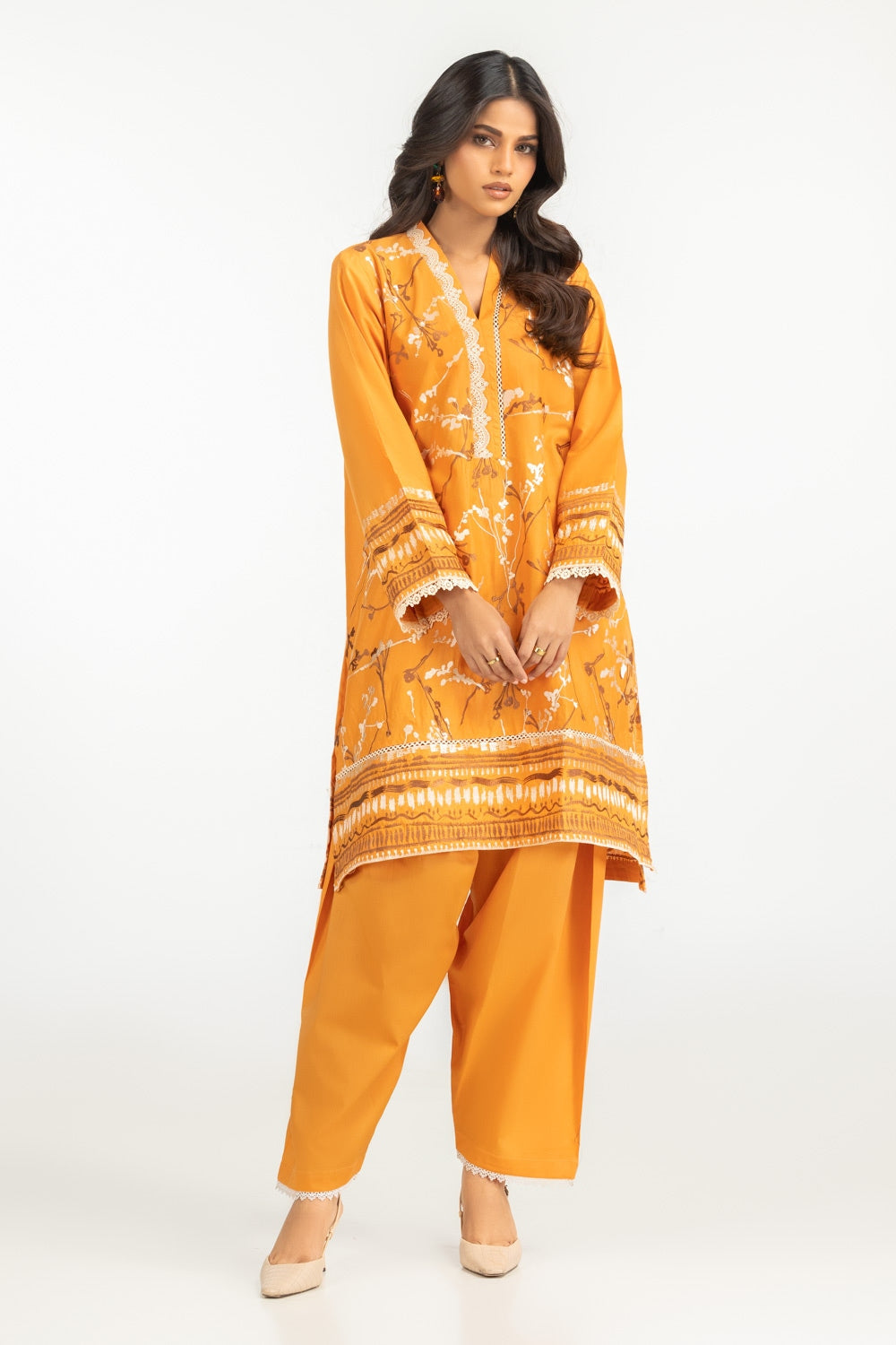 Lawn Embroidered Shirt And Shalwar