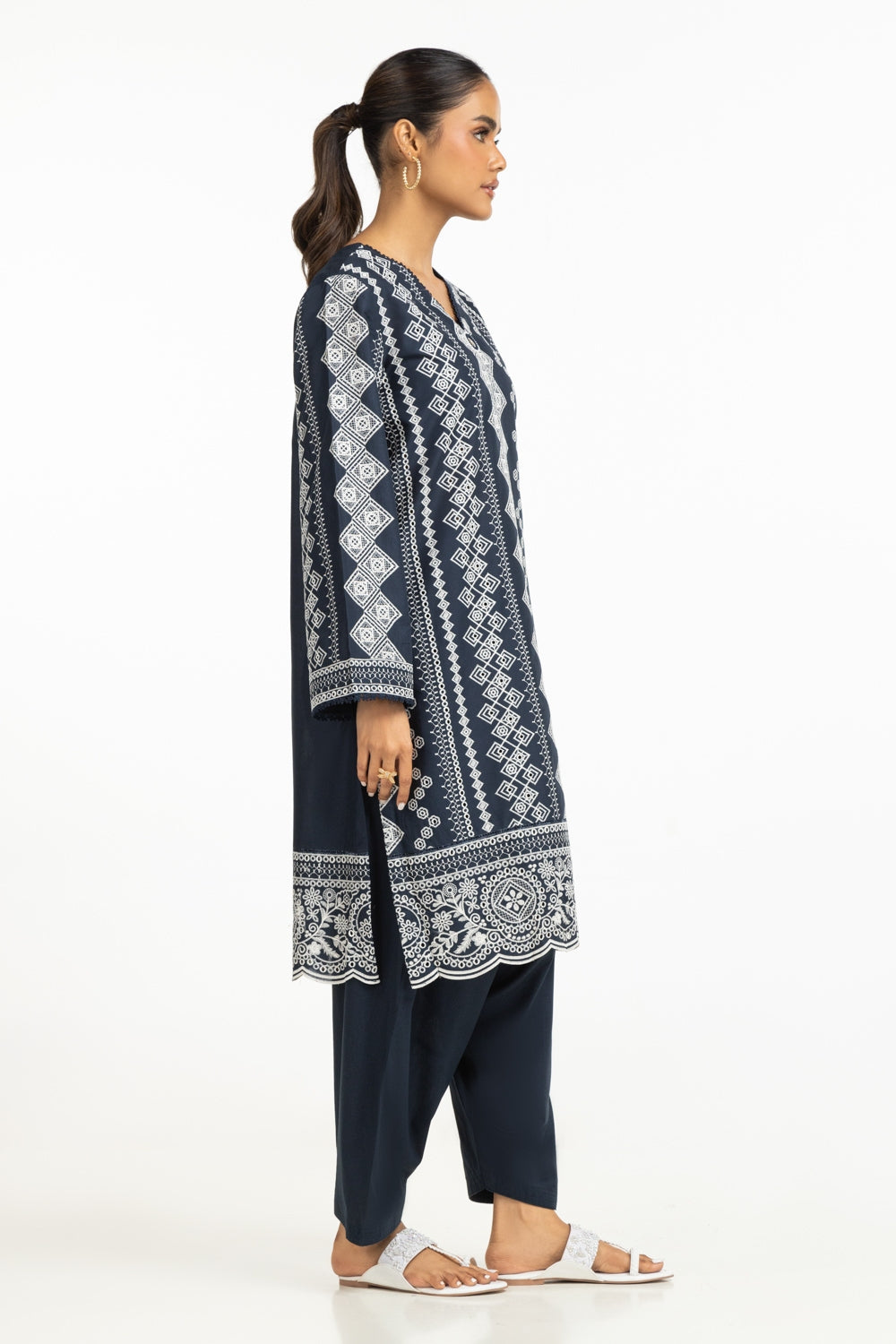 Lawn Embroidered Shirt And Trouser
