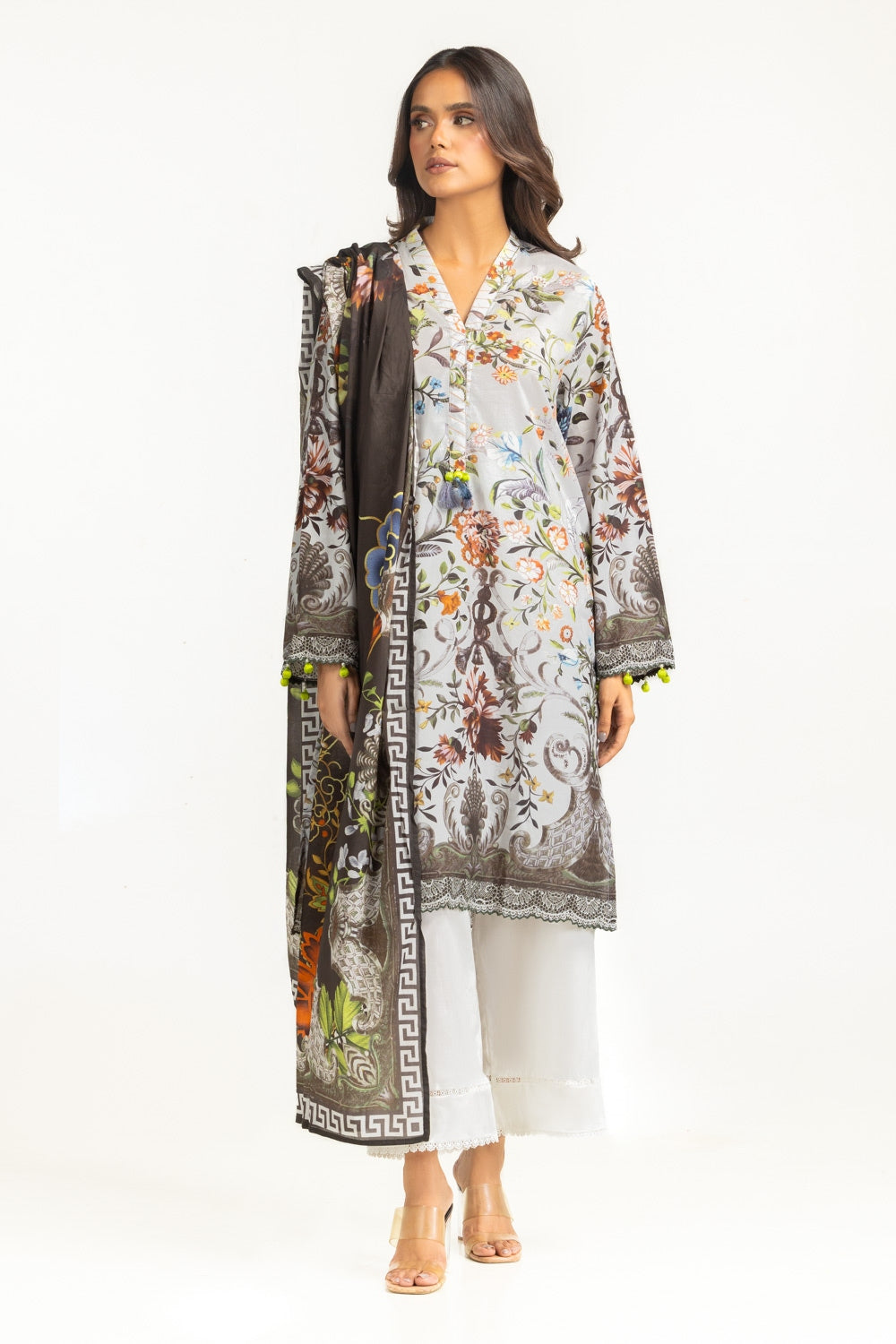 Lawn Printed Shirt And Dupatta