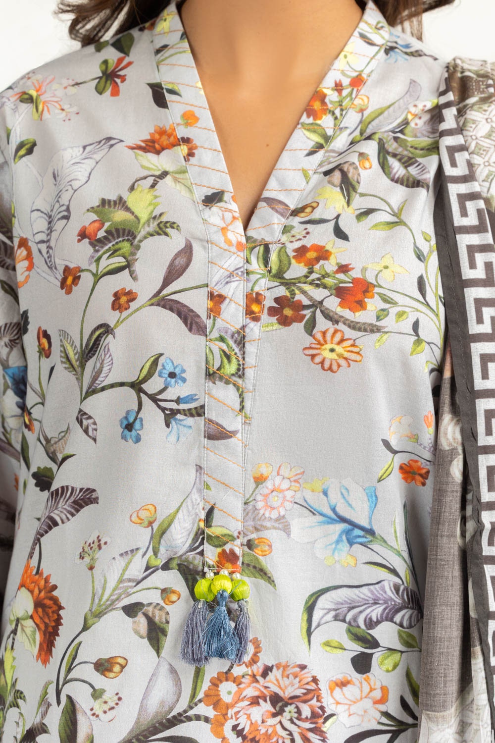 Lawn Printed Shirt And Dupatta