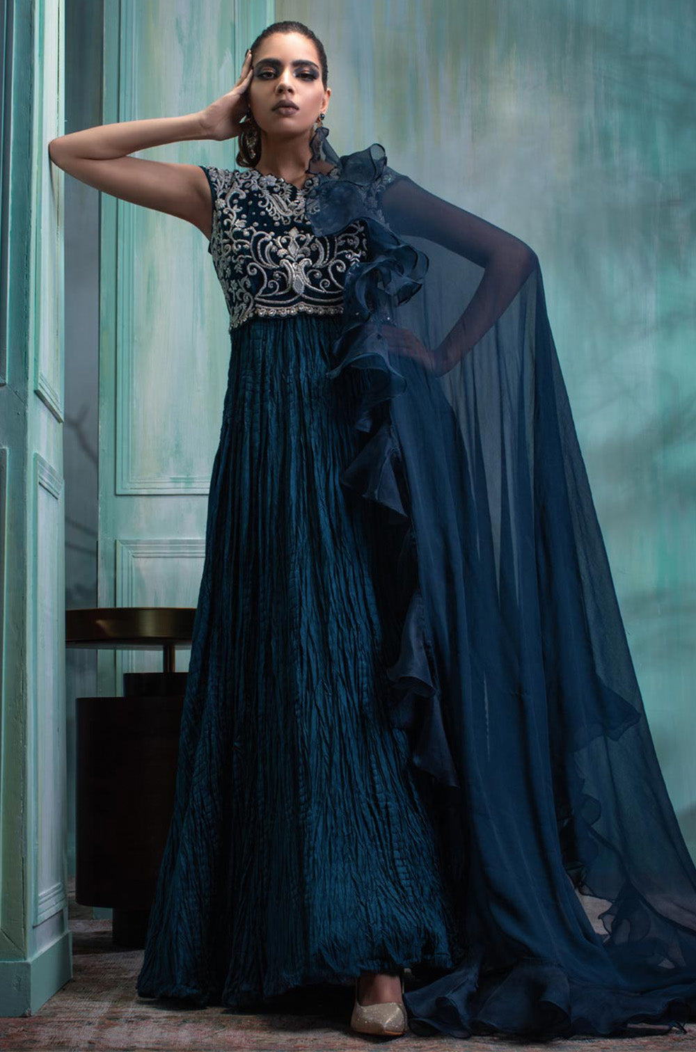 Lea Maxi And Ruffled Dupatta
