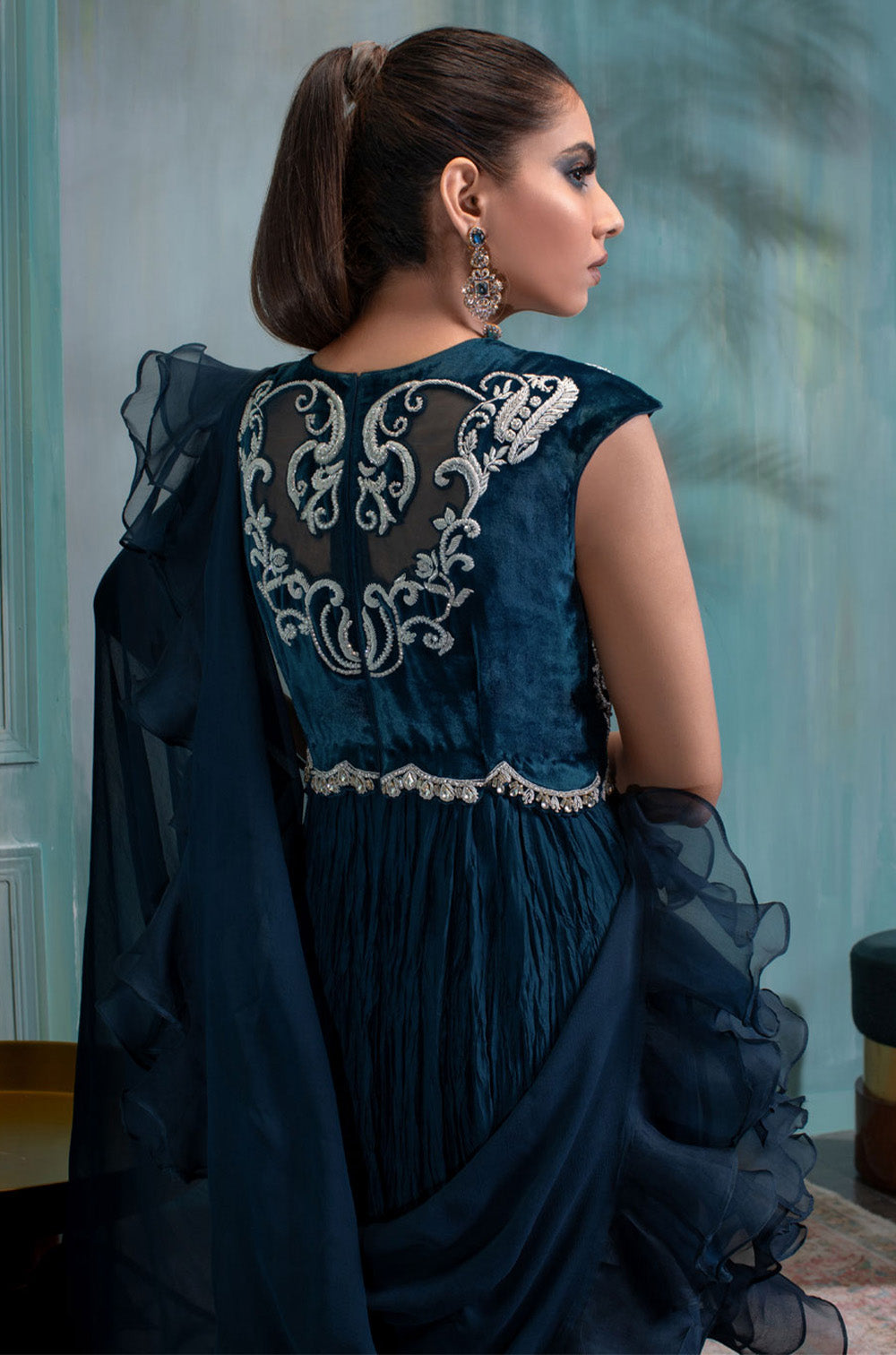 Lea Maxi And Ruffled Dupatta