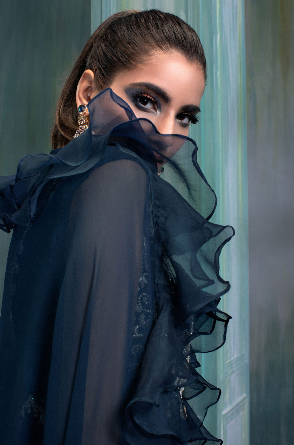 Lea Maxi And Ruffled Dupatta