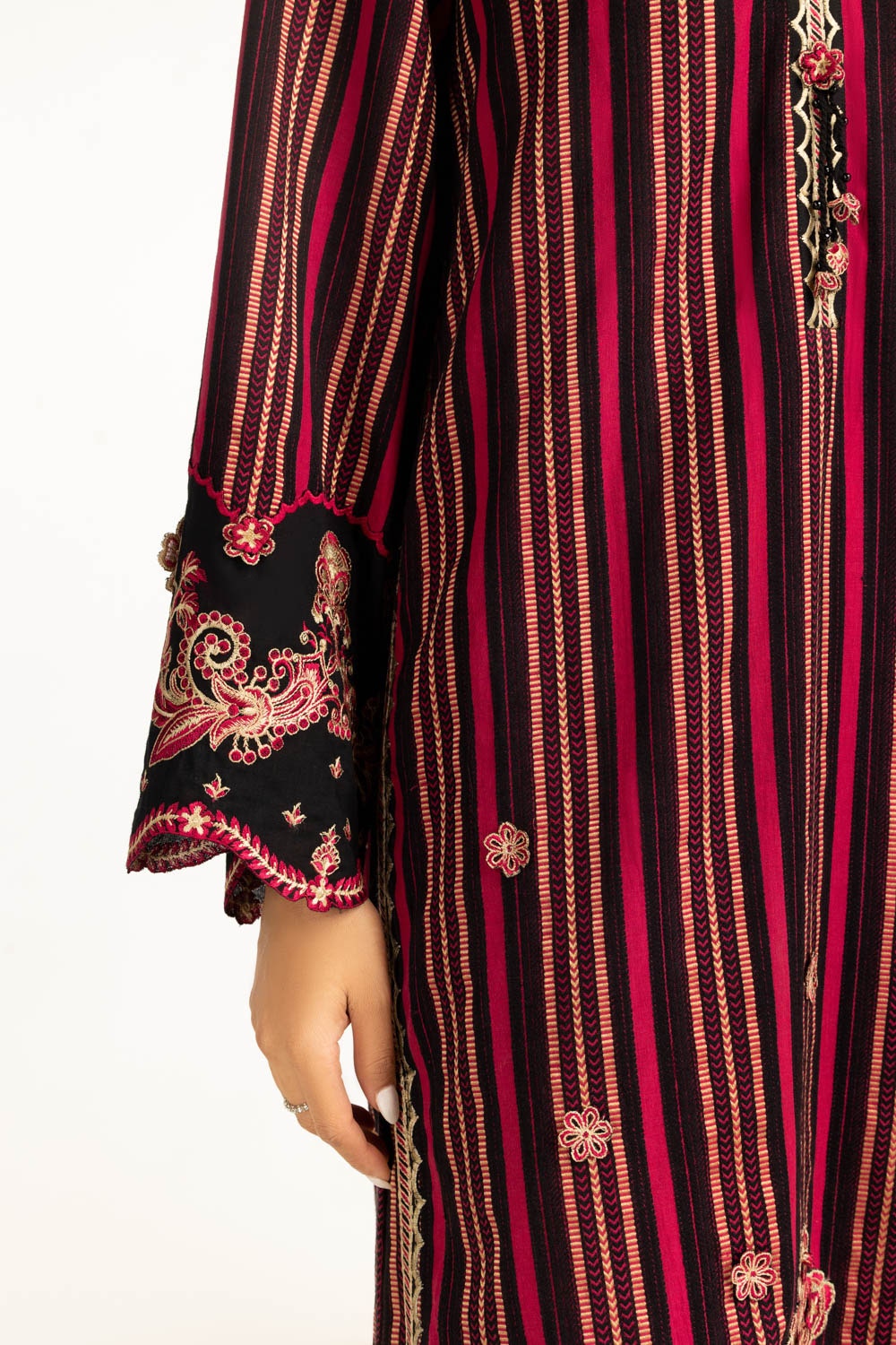 Leno Karha Lurex Embroidered Shirt And Trouser