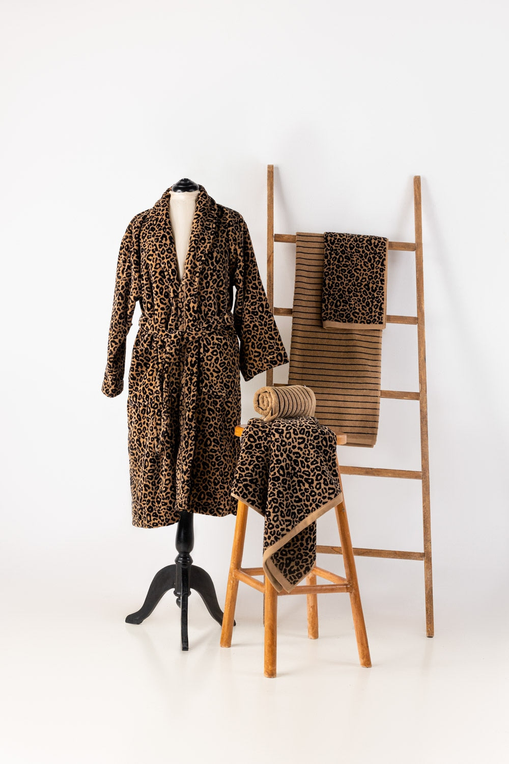 Leopard Velour Bathrobe