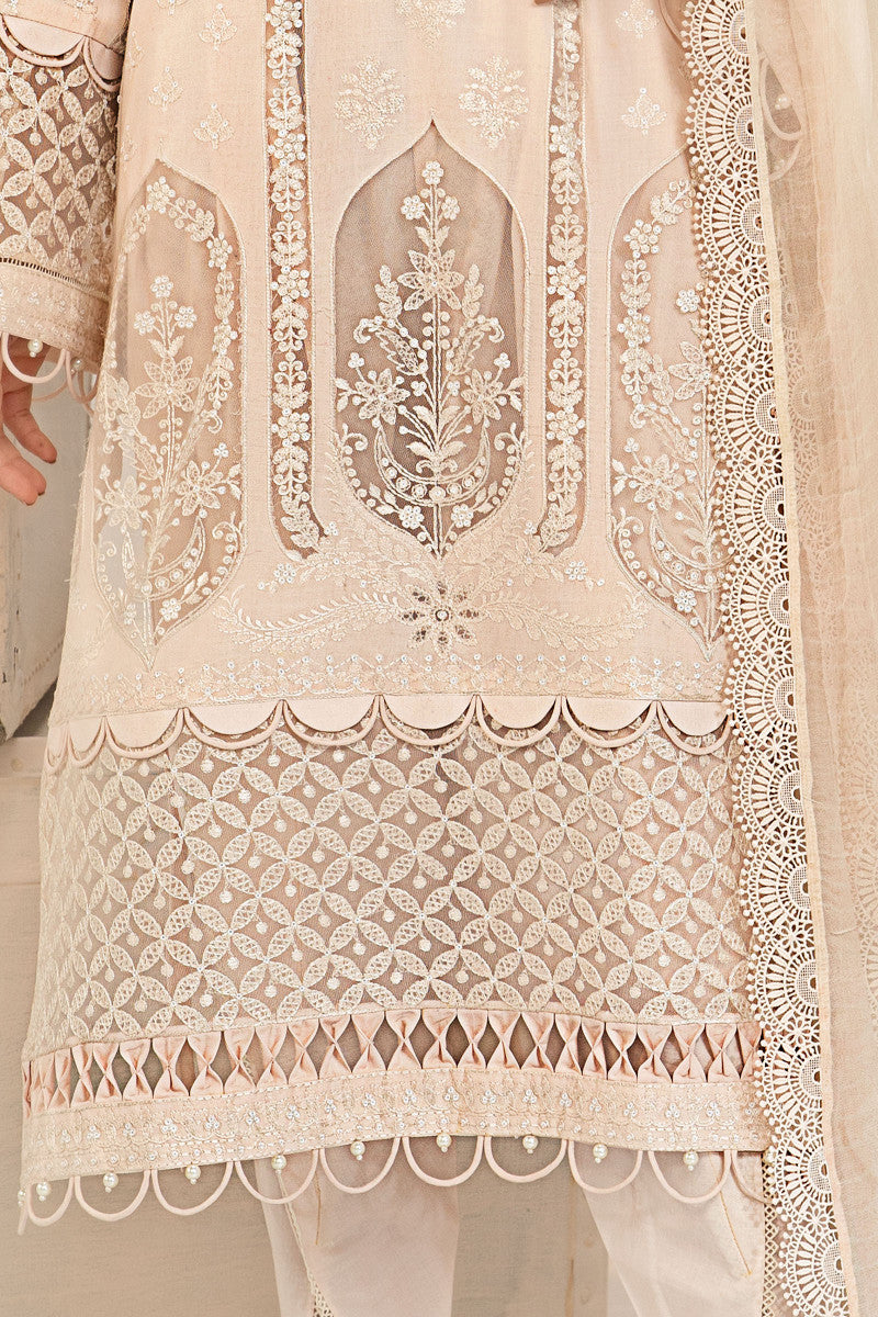 Plain Organza Dupatta with Trimmings