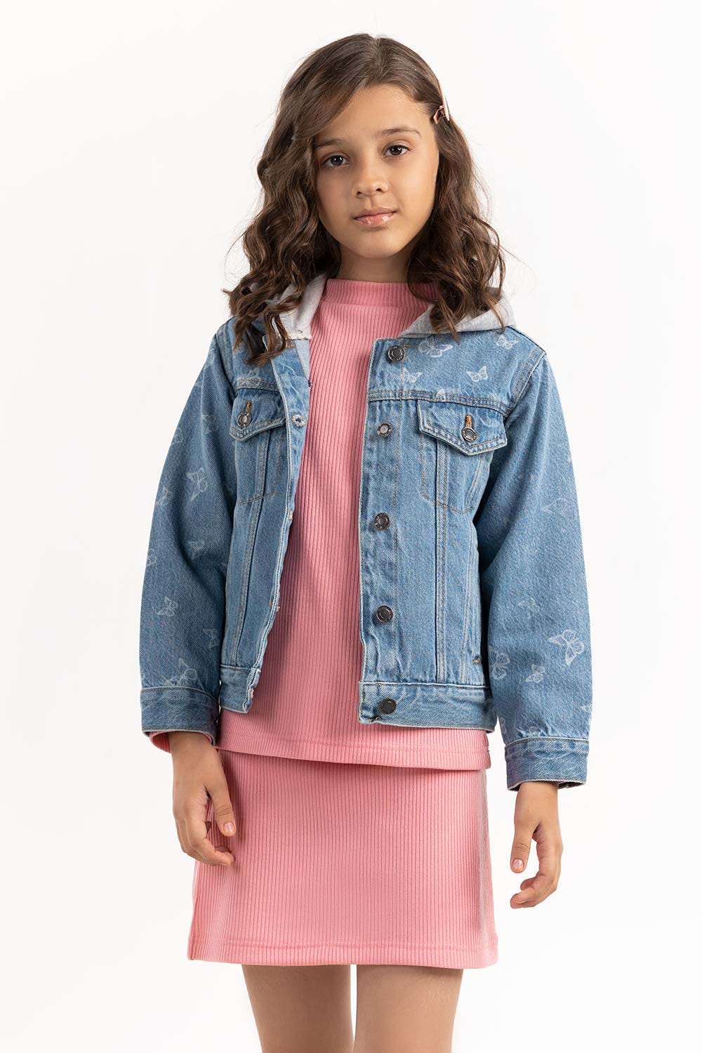 Junior Girl Light Blue Denim Jacket